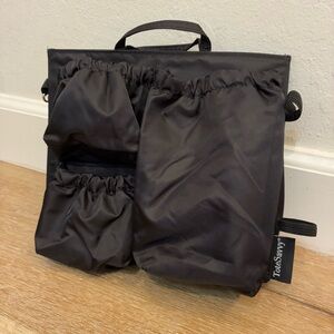 ToteSavvy Black Tote Bag Organizer Insert w/ Elastic Pockets Diaper Bag